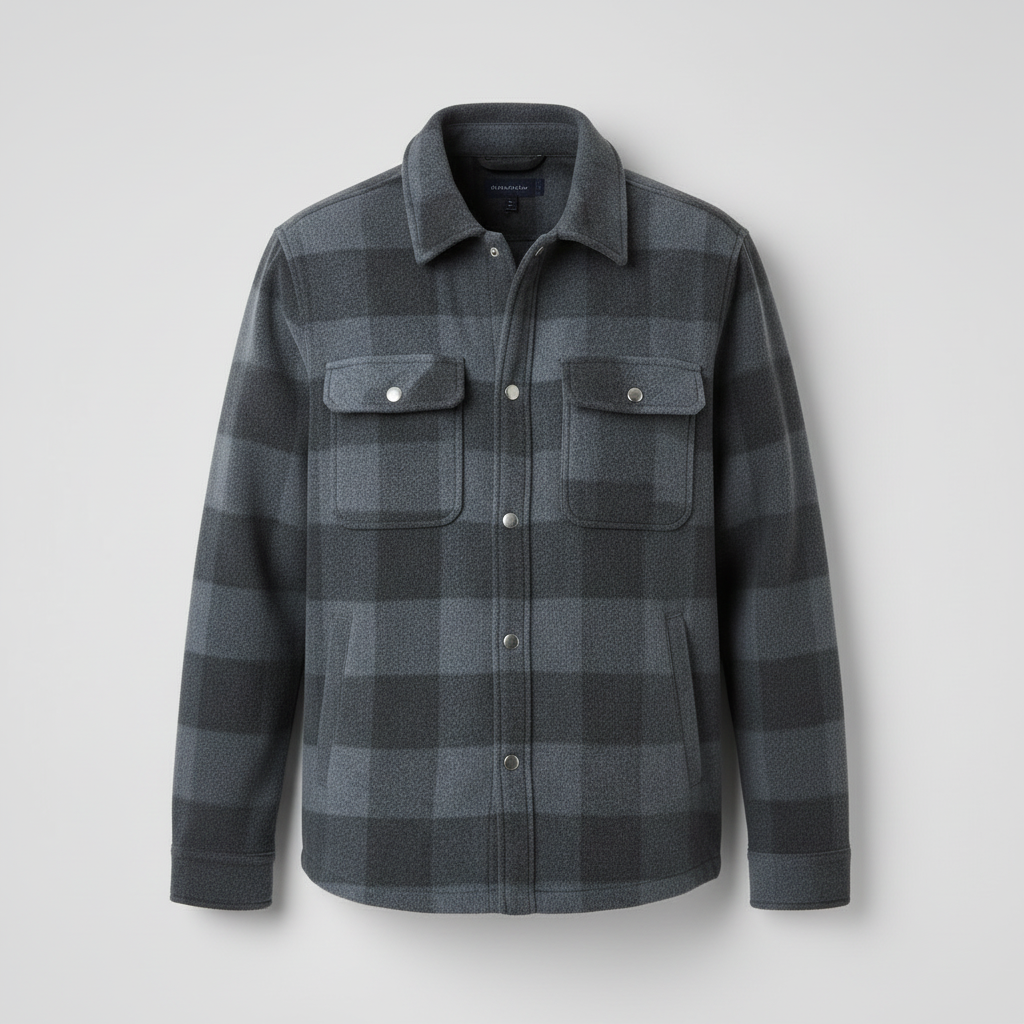 Rust Herringbone Wool-Blend Jacket