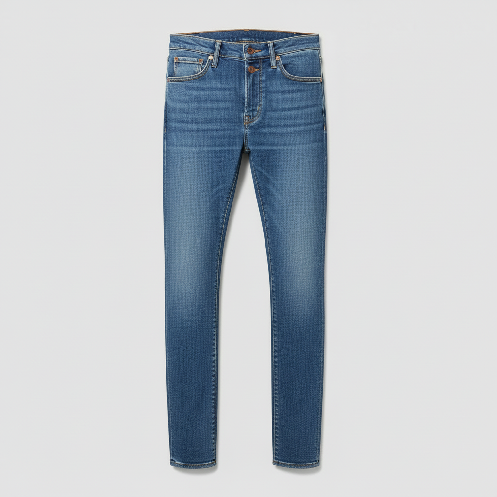 Dark Wash Pintuck Slim Jeans