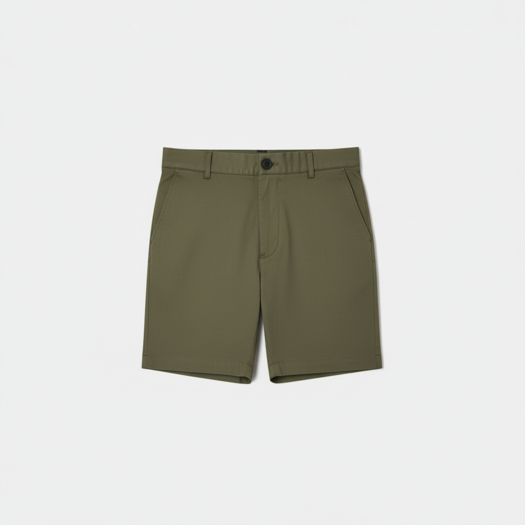 Sand Beige Slim Chino Shorts