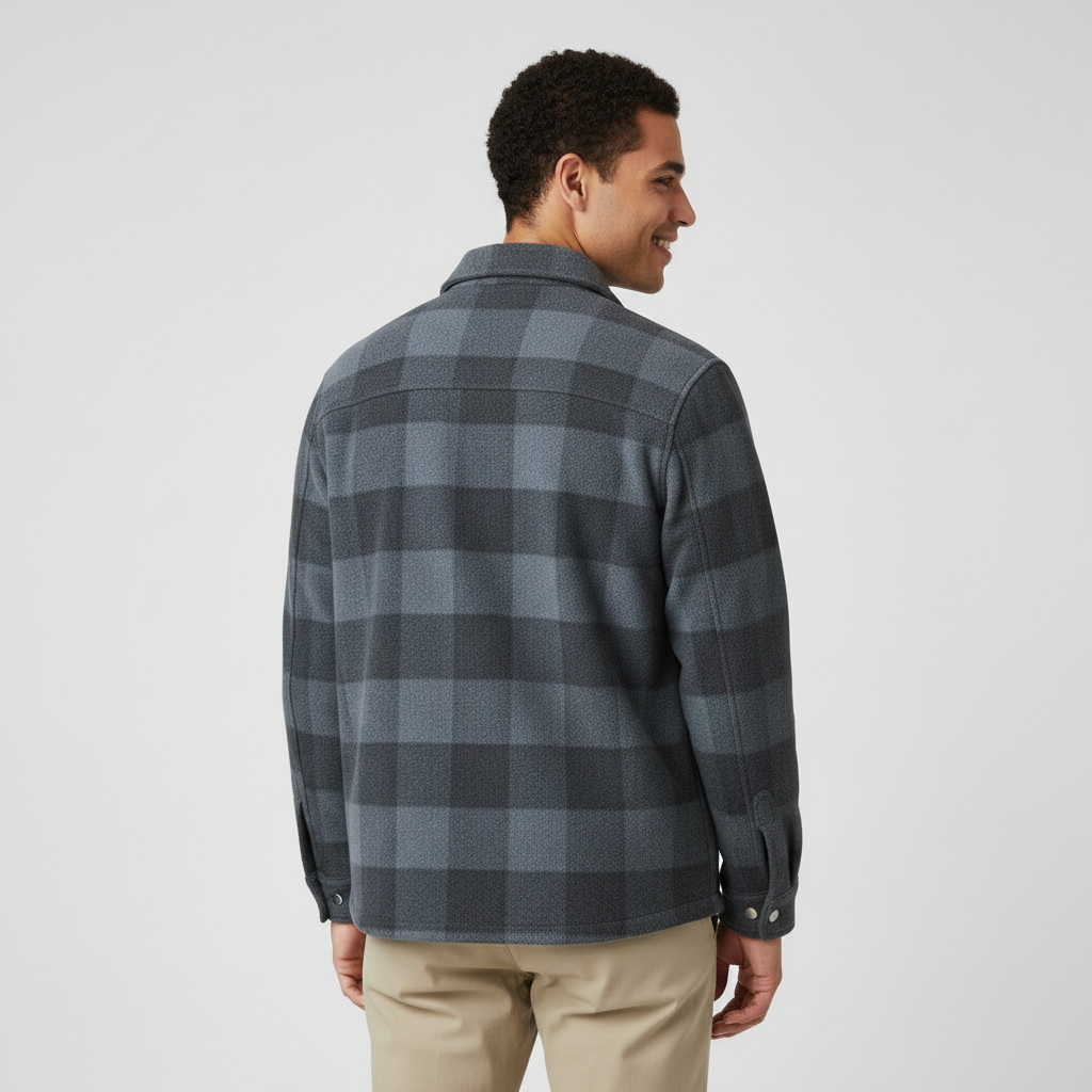 Rust Herringbone Wool-Blend Jacket