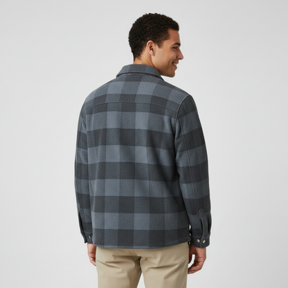 Rust Herringbone Wool-Blend Jacket