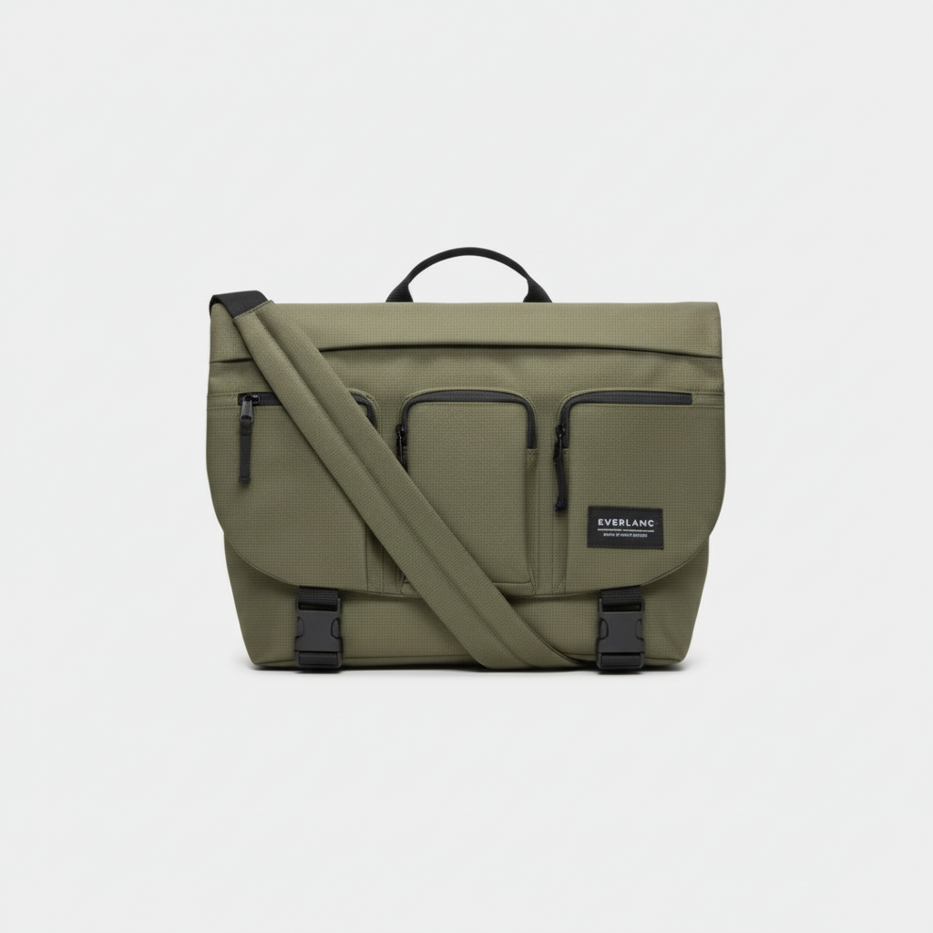 Olive Ripstop Cargo Messenger Bag