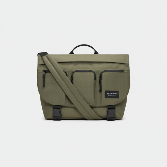 Olive Ripstop Cargo Messenger Bag