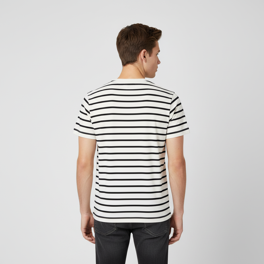 Urban Breton Stripe Crew Neck Tee