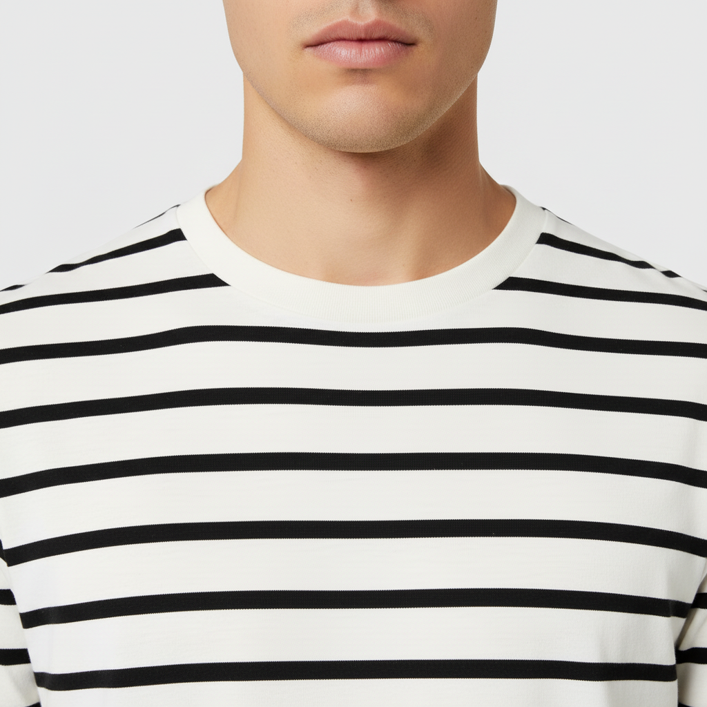 Urban Breton Stripe Crew Neck Tee