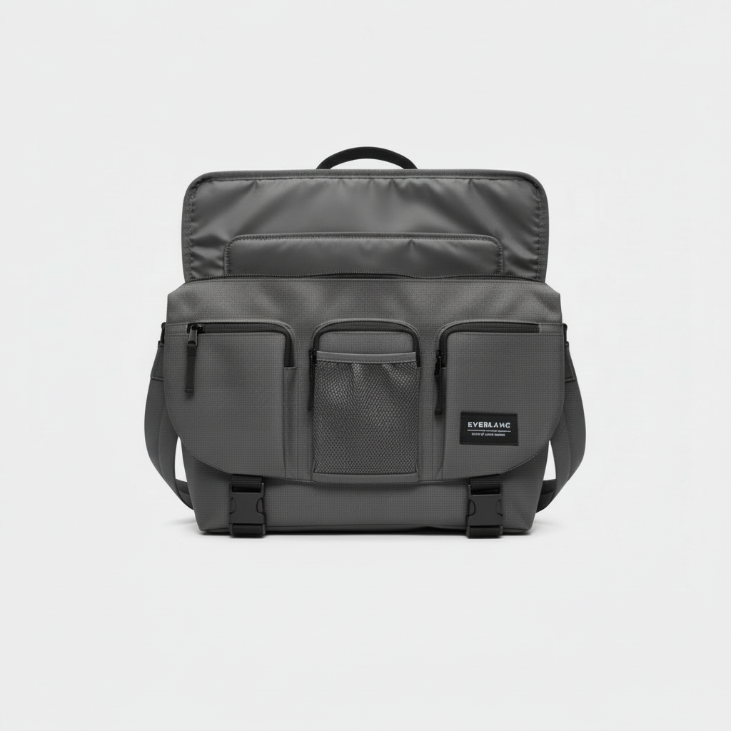 Olive Ripstop Cargo Messenger Bag
