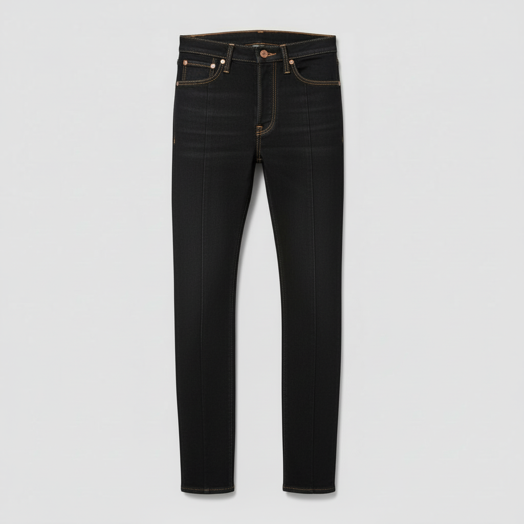 Dark Wash Pintuck Slim Jeans