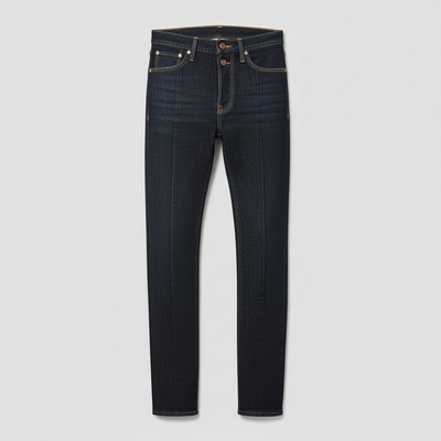 Dark Wash Pintuck Slim Jeans