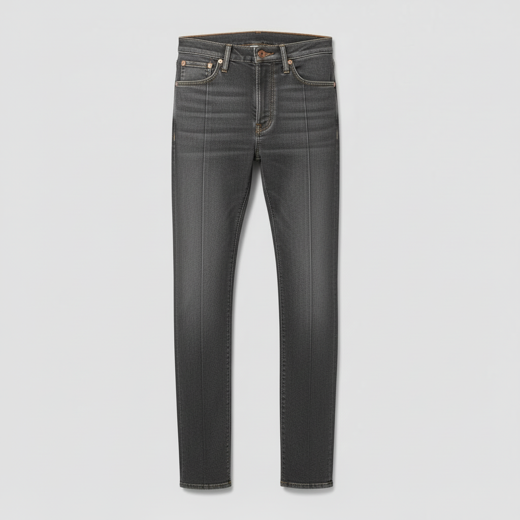 Dark Wash Pintuck Slim Jeans