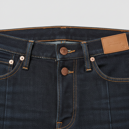 Dark Wash Pintuck Slim Jeans