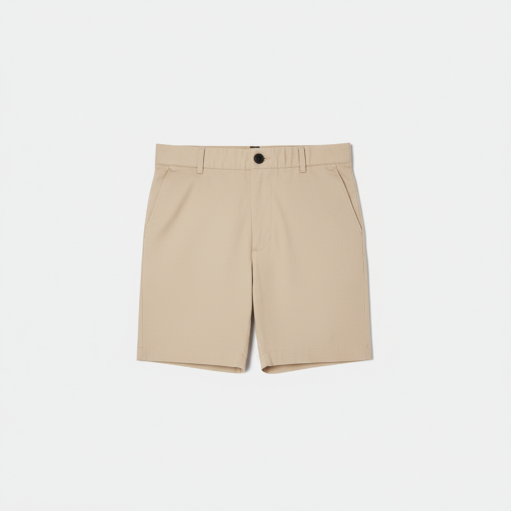 Sand Beige Slim Chino Shorts
