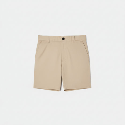 Sand Beige Slim Chino Shorts
