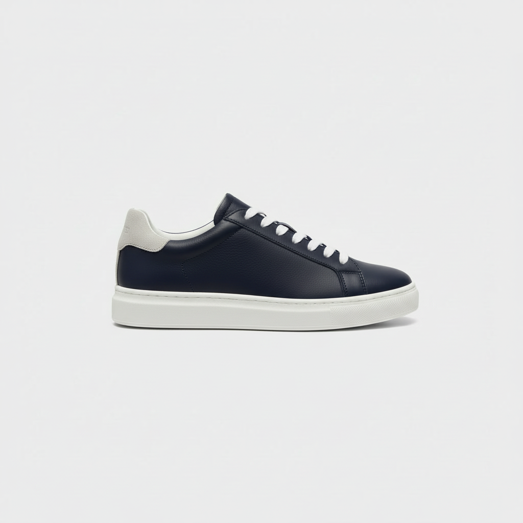 Pebbled Leather Low-Top Sneaker