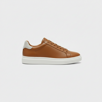 Pebbled Leather Low-Top Sneaker