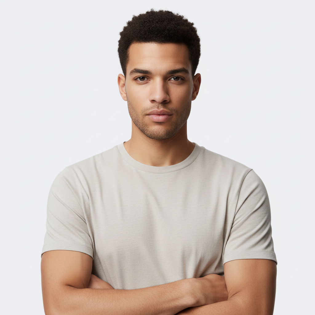 Stone Waffle Knit Crew Neck T-Shirt