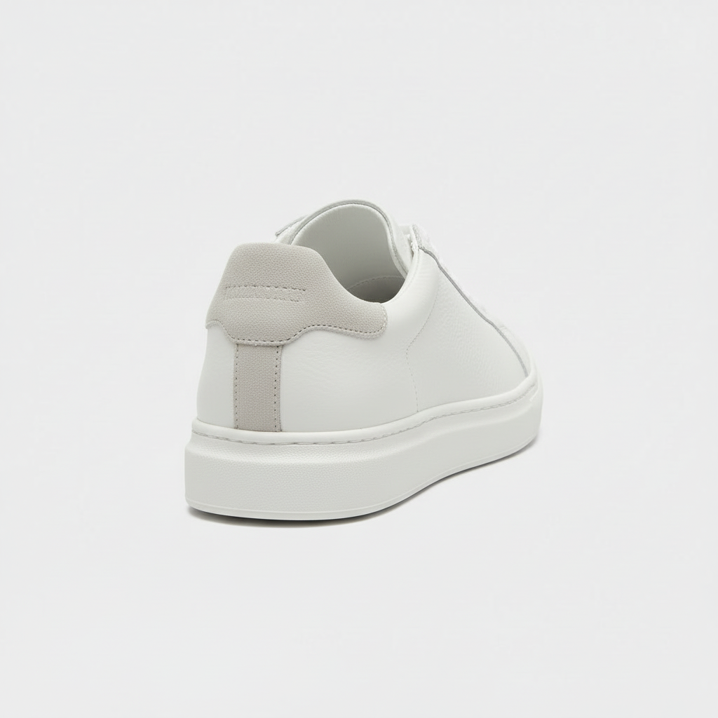 Pebbled Leather Low-Top Sneaker