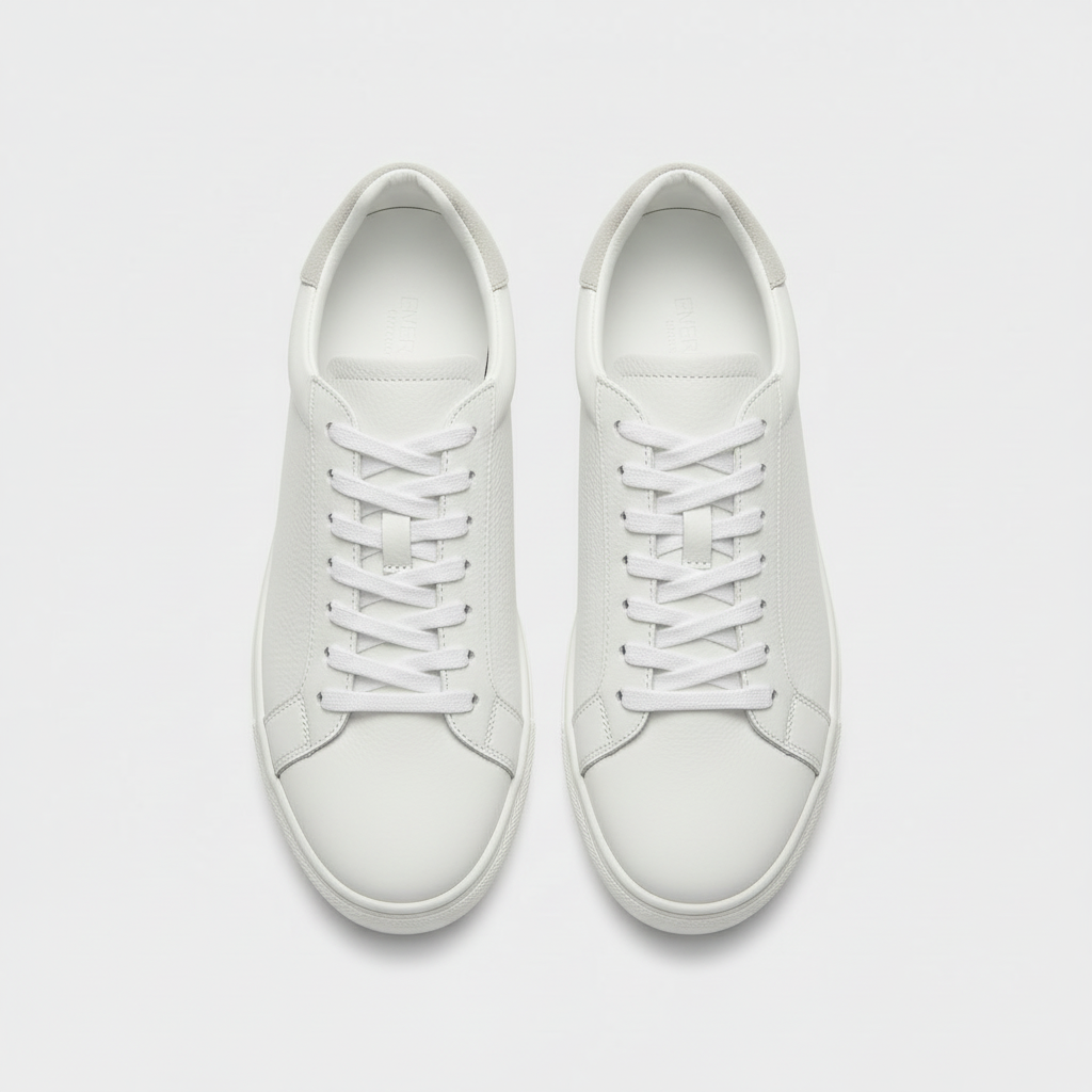 Pebbled Leather Low-Top Sneaker