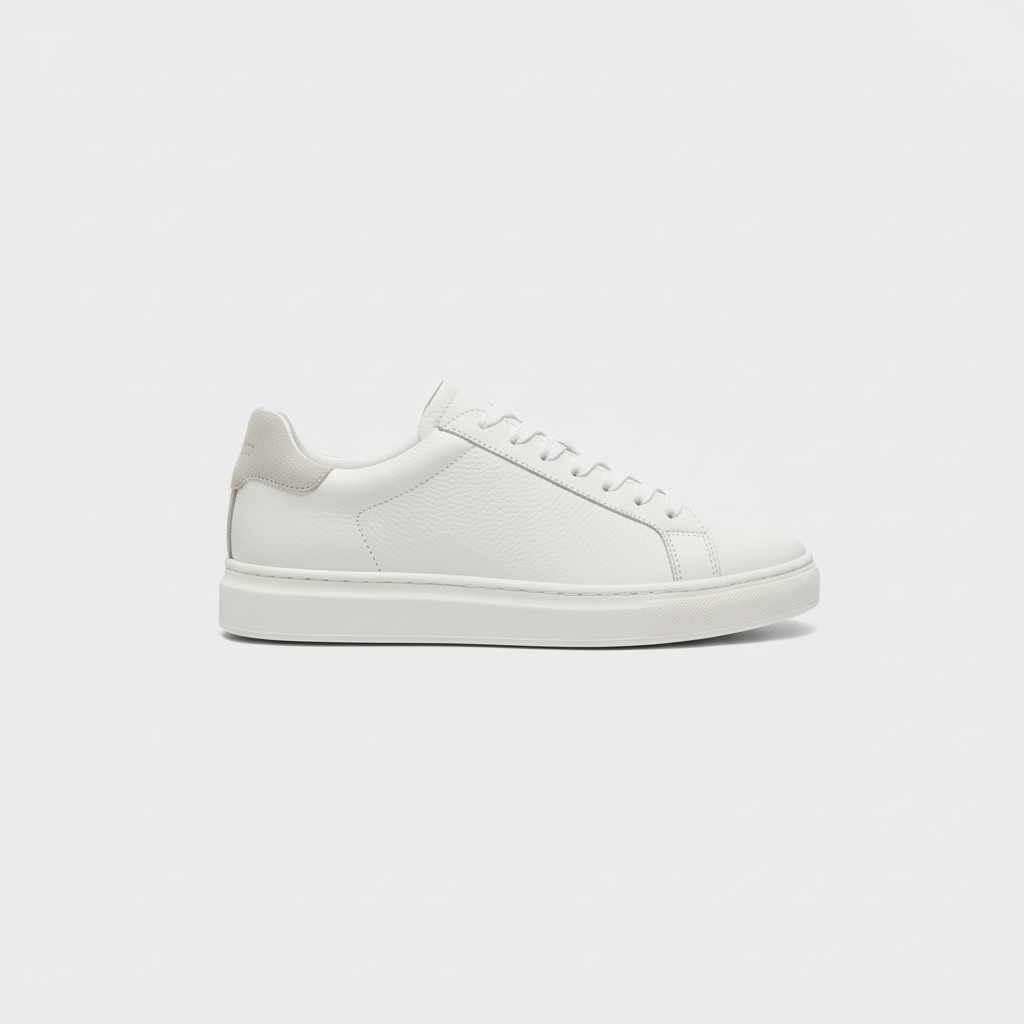 Pebbled Leather Low-Top Sneaker