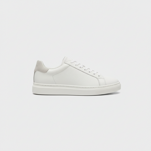 Pebbled Leather Low-Top Sneaker